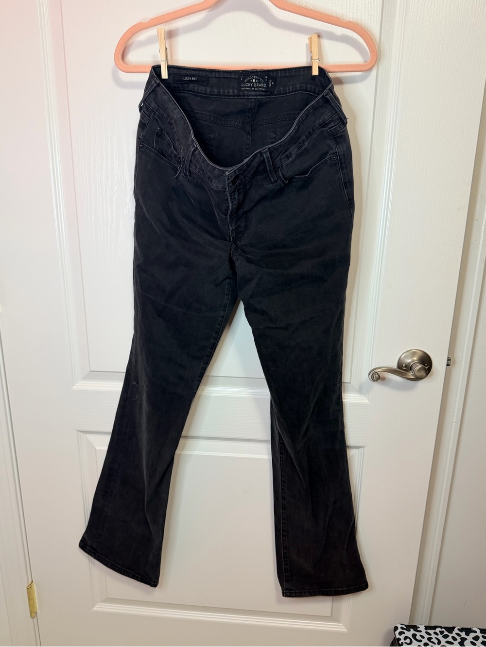 Lucky Brand Black Flared Wide-Leg Jeans